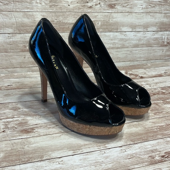 cole haan nike air heels peep toe